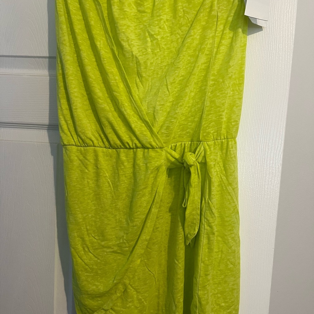Rebecca Virtue Vibrant Green Cover Up with Tie Detail